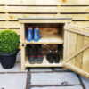 Chunky Wooden Welly Store Outdoor Shoe Storage Box