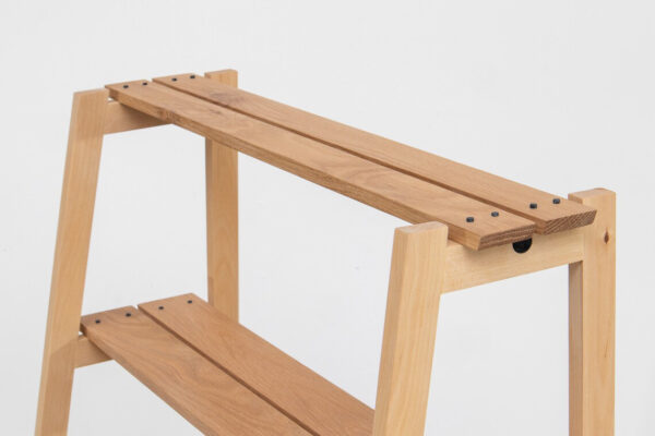 Freestanding Plant Shelf  Oak & Reclaimed Wood