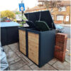 Premium Wood & Steel Wheelie Bin Store  240L Capacity