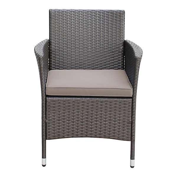 Derry Matt Light black Rattan effect 4 Seater Coffee set - Image 6